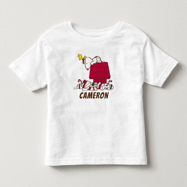 Erdnüsse | Snoopy & Woodstock Merry Ugly Sweater Kleinkind T-shirt (Vorderseite)
