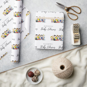 Erdnüsse Snoopy & Woodstock Name hinzufügen Geschenkpapier