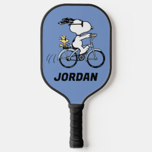 Erdnüsse Snoopy & Woodstock Name hinzufügen Pickleball Schläger