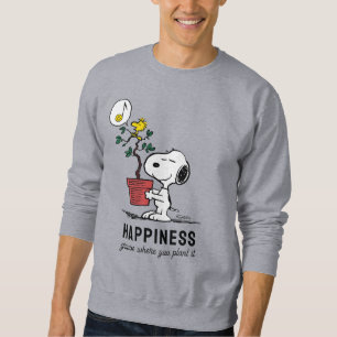 Erdnüsse Snoopy & Woodstock Pflanze A Baum Sweatshirt