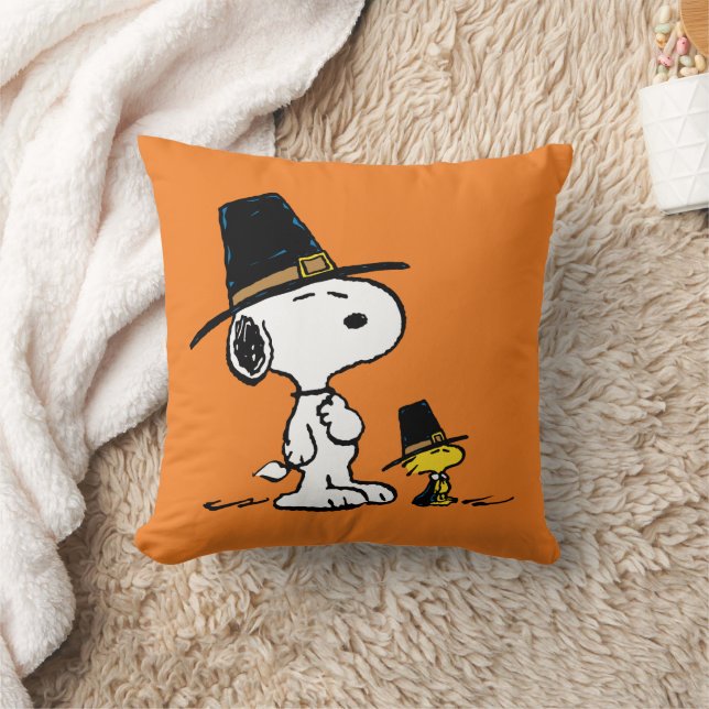 Erdnüsse | Snoopy & Woodstock Pilgrim Kissen (Decke)