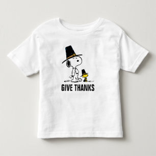Erdnüsse   Snoopy & Woodstock Pilgrim Kleinkind T-shirt