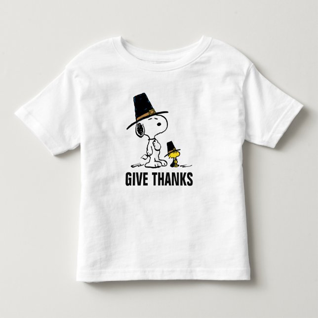 Erdnüsse | Snoopy & Woodstock Pilgrim Kleinkind T-shirt (Vorderseite)