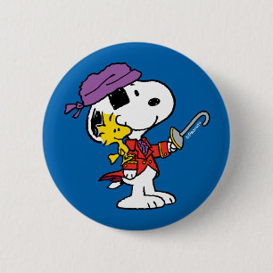 Erdnüsse   Snoopy & Woodstock Pirates Button