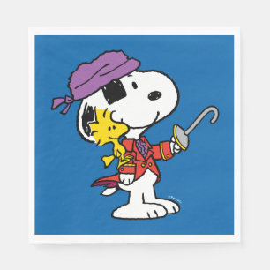 Erdnüsse Snoopy & Woodstock Pirates Serviette