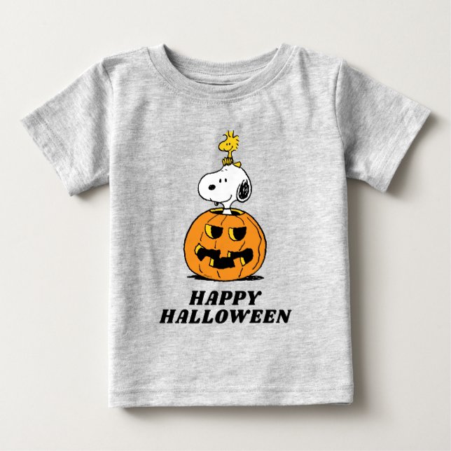 Erdnüsse | Snoopy & Woodstock Pop-up Pumpkin Baby T-shirt (Vorderseite)