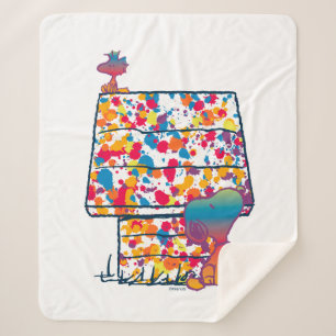 Erdnüsse   Snoopy & Woodstock Rainbow Paint Sherpadecke