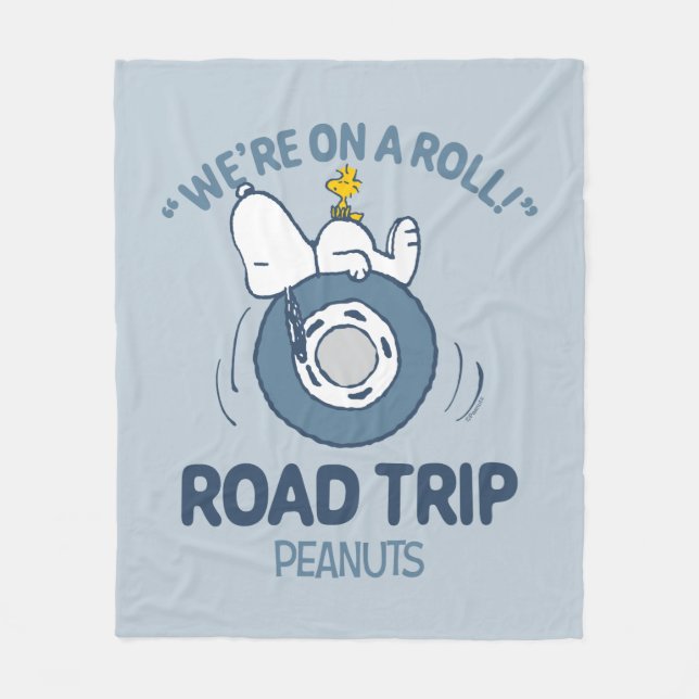 Erdnüsse | Snoopy & Woodstock Road Trip Fleecedecke (Vorderseite)