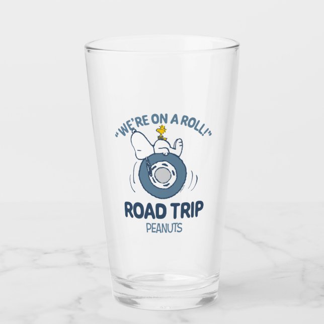 Erdnüsse | Snoopy & Woodstock Road Trip Glas (Vorderseite)