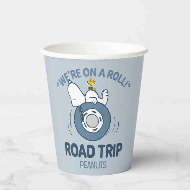 Erdnüsse | Snoopy & Woodstock Road Trip Pappbecher (Vorderseite)