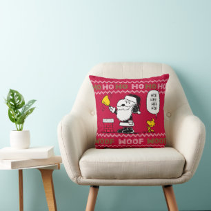 Erdnüsse   Snoopy & Woodstock Santa Bell Ringer Kissen