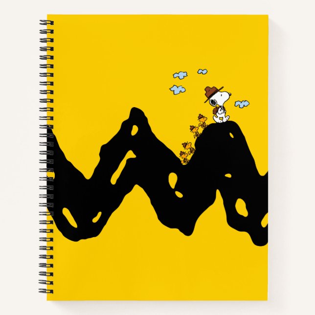 Erdnüsse | Snoopy & Woodstock Scout Truppenwanderu Notizbuch (Vorderseite)