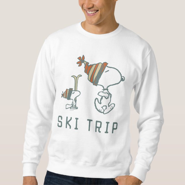 Erdnüsse | Snoopy & Woodstock Ski Trip 2 Sweatshirt (Vorderseite)