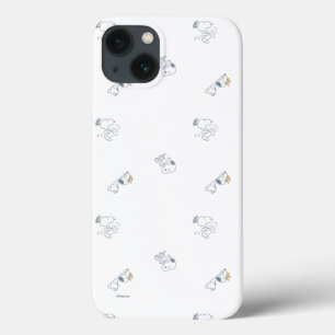 Erdnüsse   Snoopy & Woodstock Soft Grau Muster Case-Mate iPhone Hülle