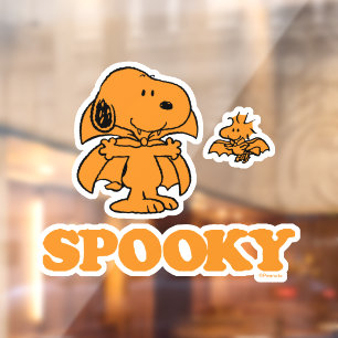Erdnüsse   Snoopy & Woodstock Spooky Fensteraufkleber
