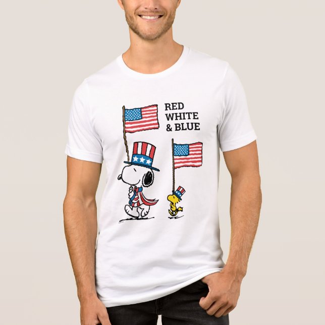 Erdnüsse | Snoopy & Woodstock Tri-Blend Shirt (Vorderseite)