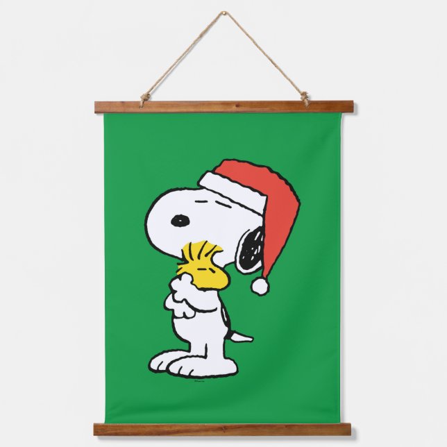 Erdnüsse | Snoopy & Woodstock Wandteppich Mit Holzrahmen (Vorderseite)