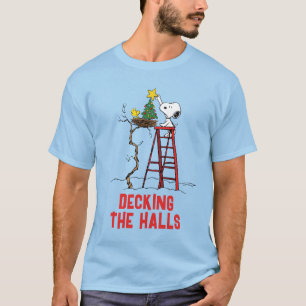 Erdnüsse   Snoopy & Woodstock Weihnachtsbaum T-Shirt