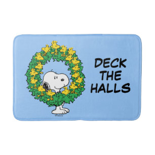 Erdnüsse   Snoopy & Woodstock Weihnachtskranz Badematte