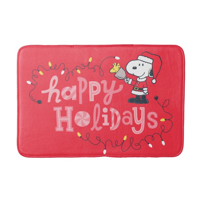 Erdnüsse | Snoopy & Woodstock Weihnachtsmann Badematte (Vorderseite)