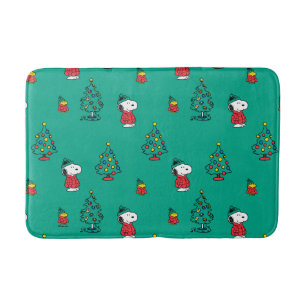 Erdnüsse   Snoopy & Woodstock Weihnachtsmuster Badematte