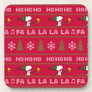 Erdnüsse   Snoopy & Woodstock Weihnachtssüßer Getränkeuntersetzer