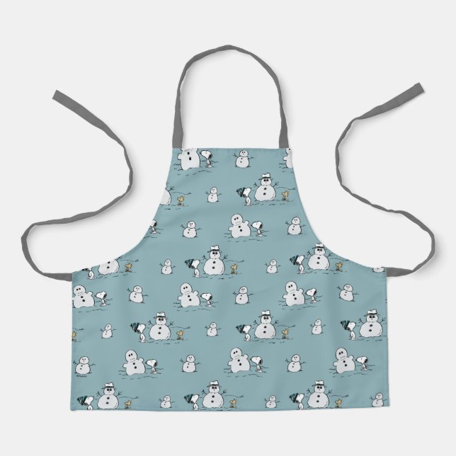Erdnüsse | Snoopy & Woodstock Winter Break Pattern Schürze (Vorderseite)