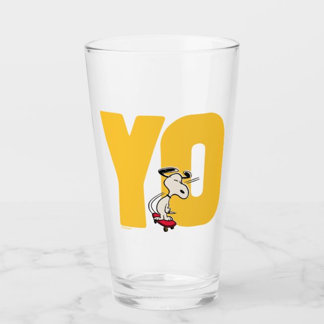 Erdnüsse | Snoopy YO Skateboard Glas (Vorderseite)