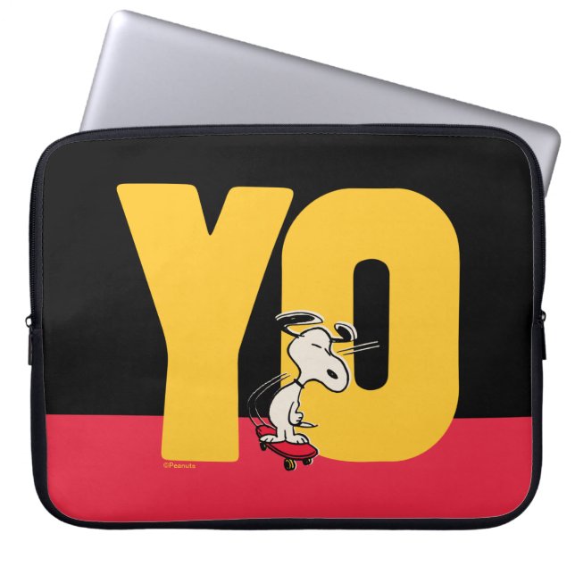 Erdnüsse | Snoopy YO Skateboard Laptopschutzhülle (Vorderseite)