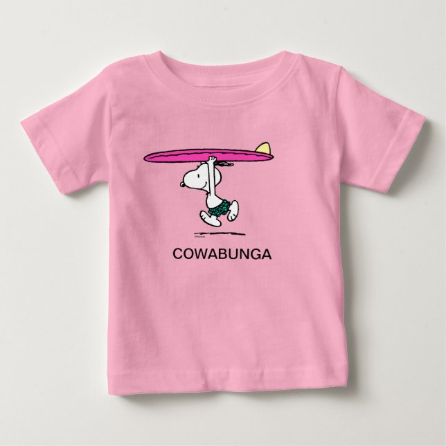 Erdnüsse | Snoopy zum Surfen Baby T-shirt (Vorderseite)