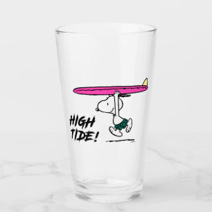 Erdnüsse   Snoopy zum Surfen Glas