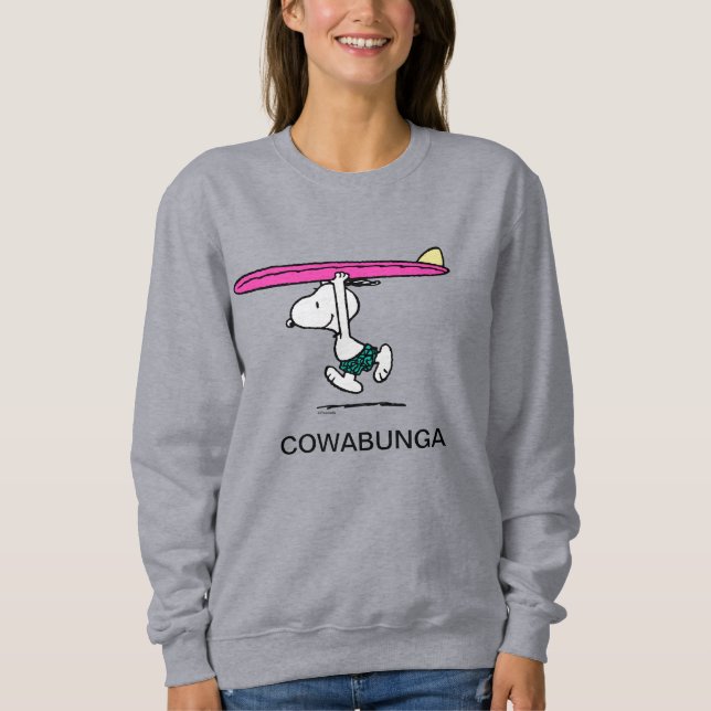 Erdnüsse | Snoopy zum Surfen Sweatshirt (Vorderseite)