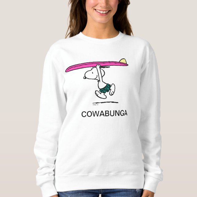Erdnüsse | Snoopy zum Surfen Sweatshirt (Vorderseite)