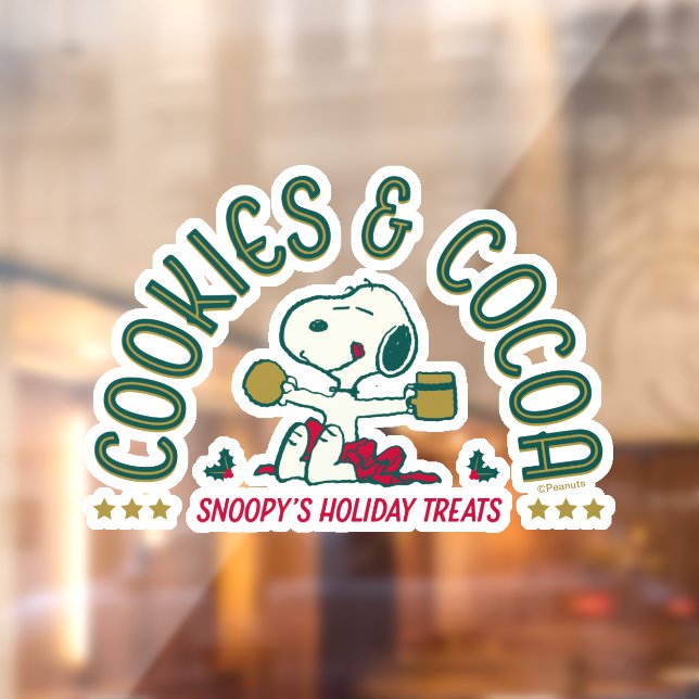 Erdnüsse | Snoopy's Cookies & Kakao Fensteraufkleber (Blatt 2)