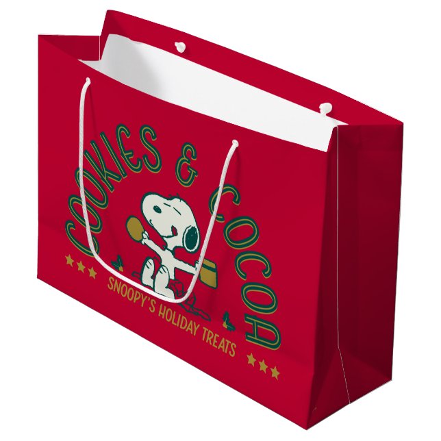 Erdnüsse | Snoopy's Cookies & Kakao Große Geschenktüte (Vorderseite Schrägansicht)