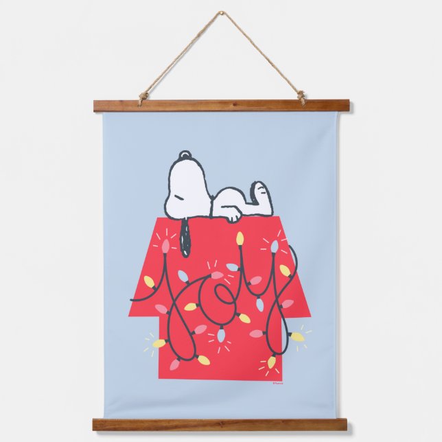 Erdnüsse | Snoopy's Holiday Dreamer Wandteppich Mit Holzrahmen (Vorderseite)