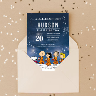 Erdnüsse | Space Birthday Einladung
