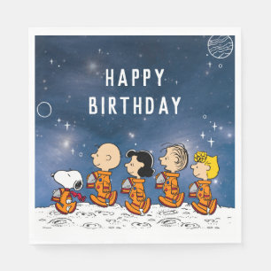 Erdnüsse   Space Birthday Serviette