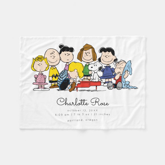 Erdnüsse | The Peanuts Gang Baby Fleecedecke (Vorderseite (Horizontal))