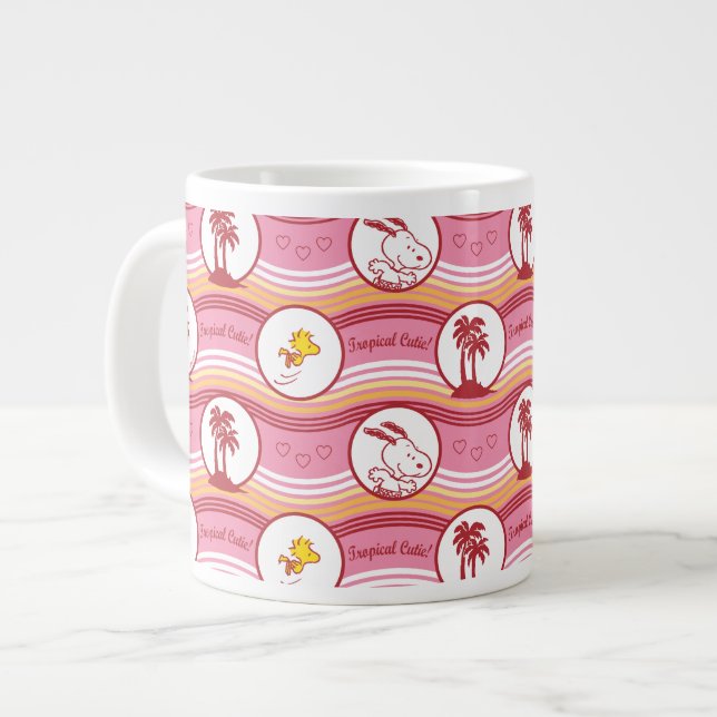 Erdnüsse | Tropische Süsse aus Snoopy und Holz Jumbo-Tasse (Vorderseite Links)