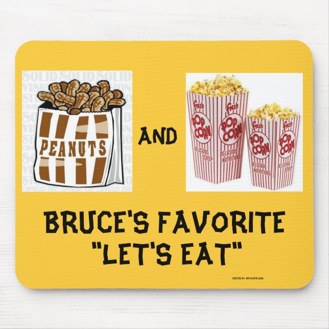 ERDNÜSSE U. POPCORN-AUFLAGE MOUSEPAD (Vorne)
