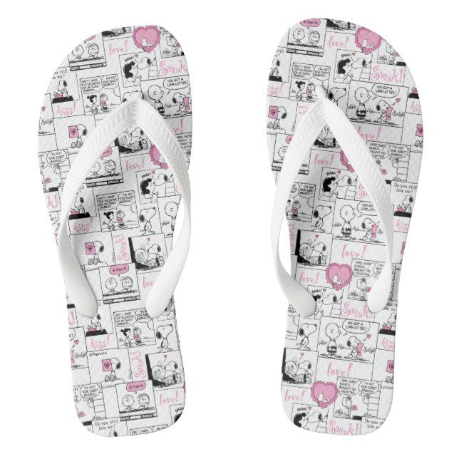 Erdnüsse | Valentine Herz Liebe Muster Flip Flops (Fußbett)