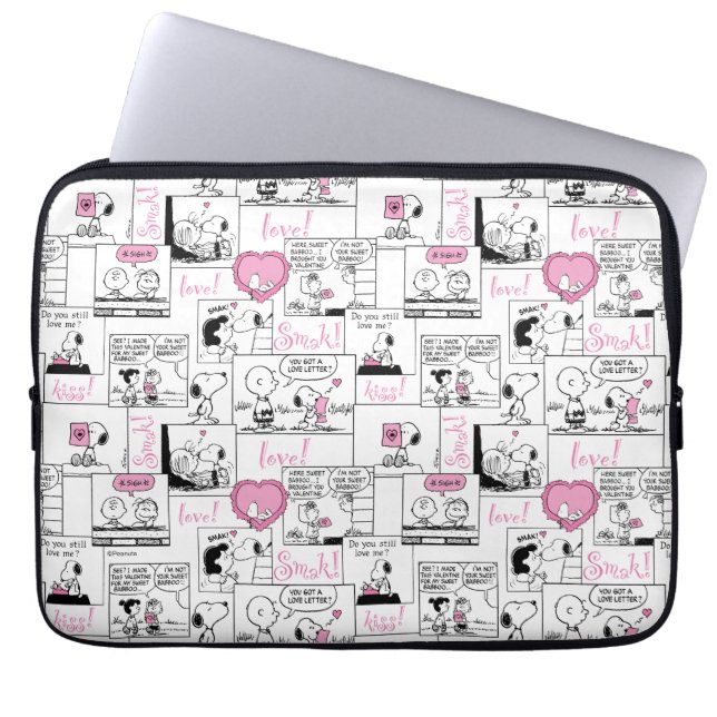 Erdnüsse | Valentine Herz Liebe Muster Laptopschutzhülle (Vorderseite)