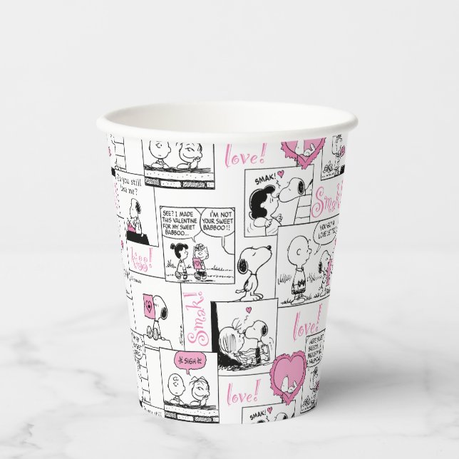 Erdnüsse | Valentine Herz Liebe Muster Pappbecher (Vorderseite)