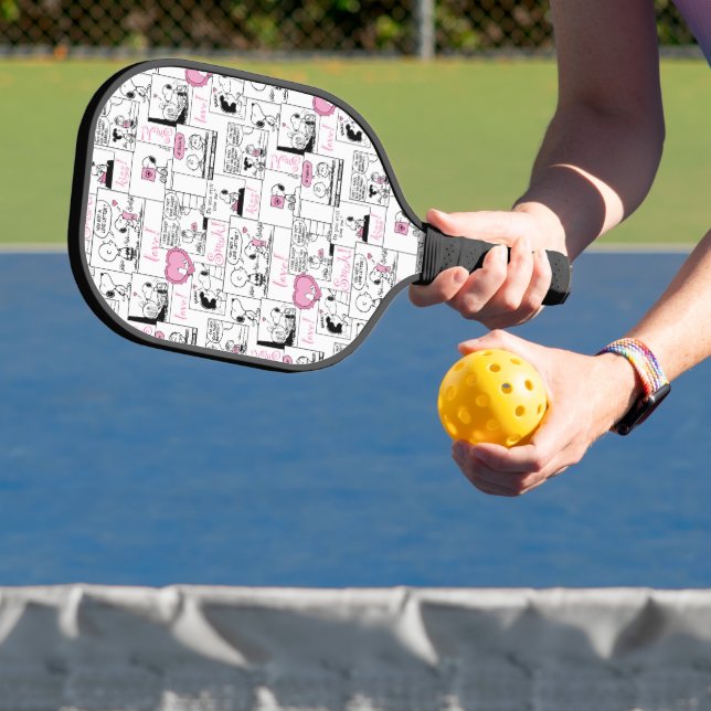 Erdnüsse | Valentine Herz Liebe Muster Pickleball Schläger (InSitu)