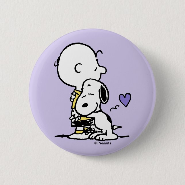 Erdnüsse | Valentinstag | Charlie Brown & Snoopy Button (Vorderseite)
