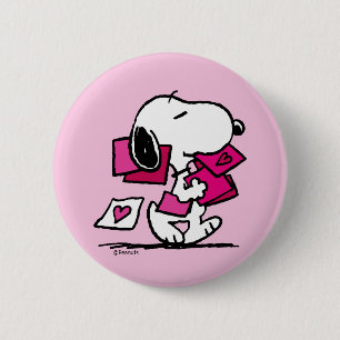 Erdnüsse   Valentinstag   Snoopie mit Valentinen Button
