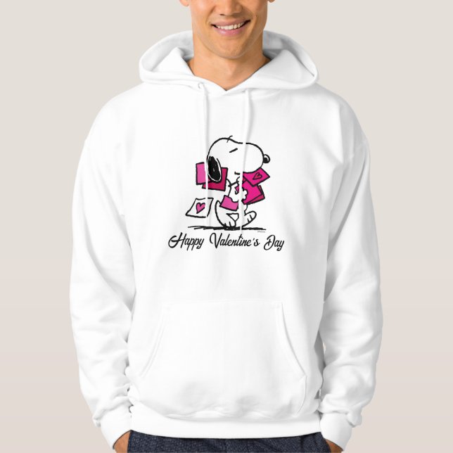 Erdnüsse | Valentinstag | Snoopie mit Valentinen Hoodie (Vorderseite)