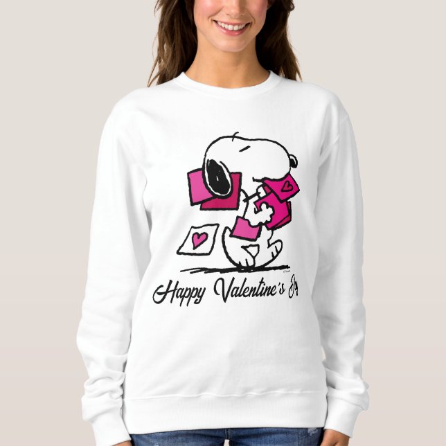 Erdnüsse | Valentinstag | Snoopie mit Valentinen Sweatshirt (Vorderseite)