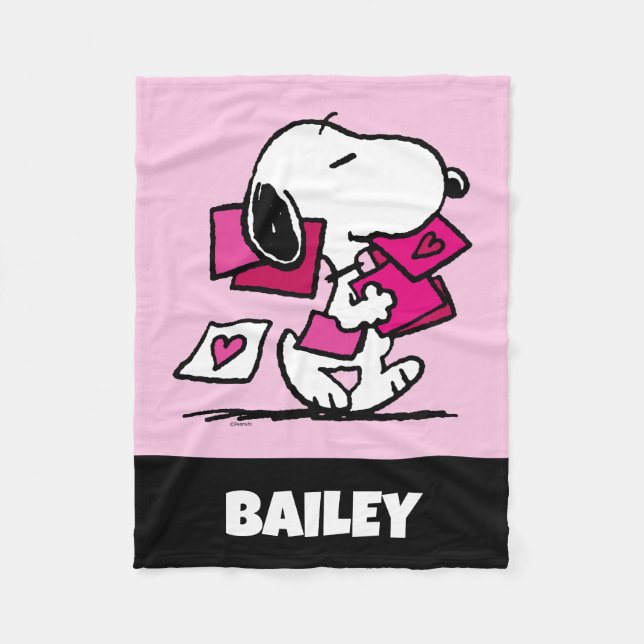 Erdnüsse | Valentinstag | Snoopy Fleecedecke (Vorderseite)